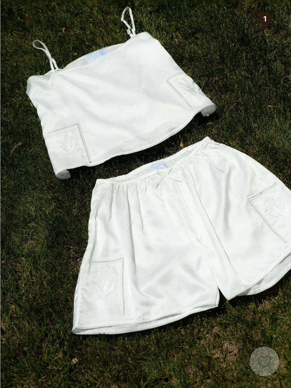 White Women's Two-Piece Linen Tank and Shorts Set